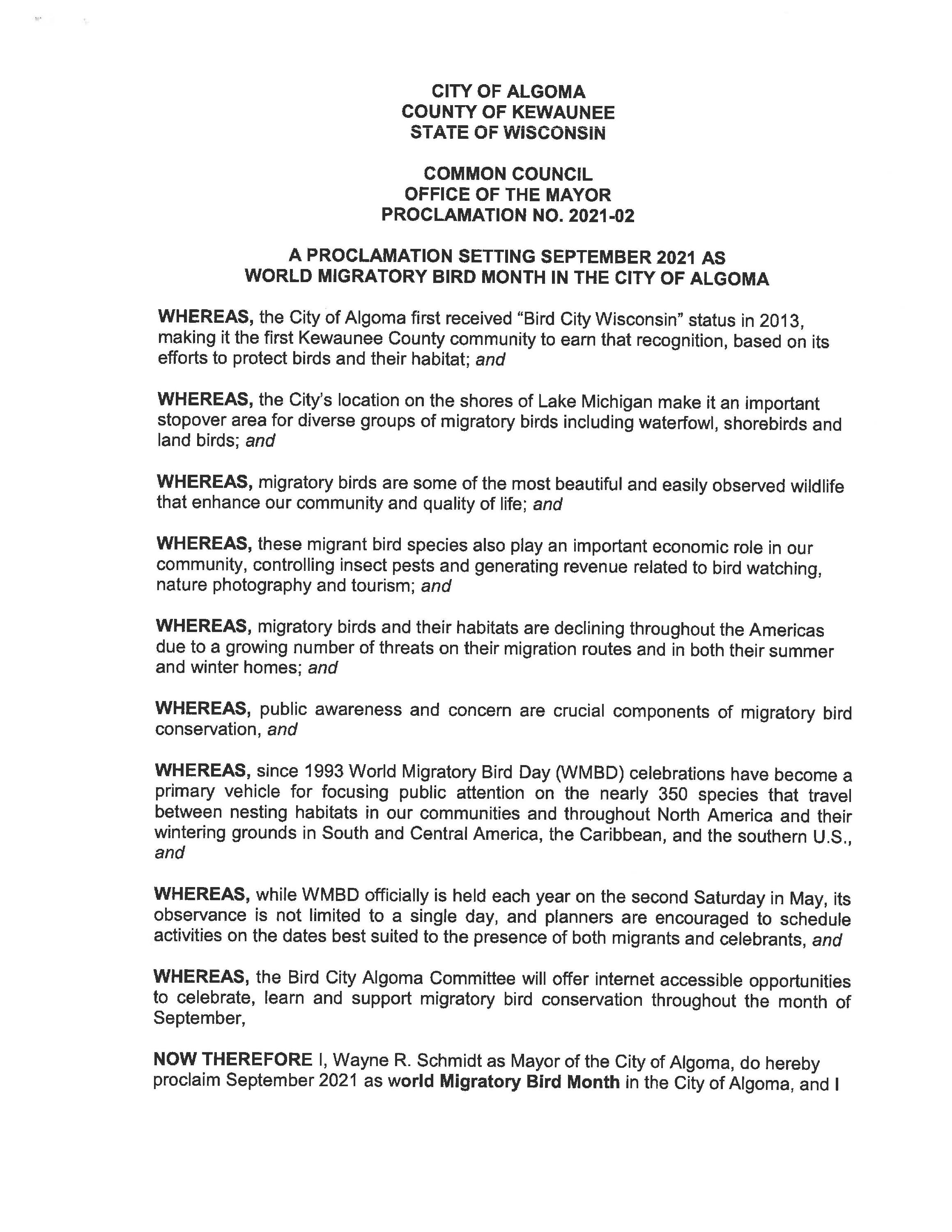Proclamation 2021-02 - Bird Month September 2021_Page_1